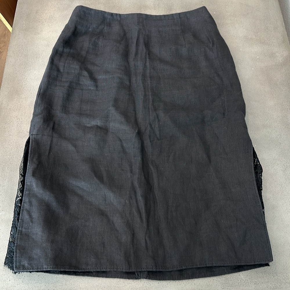 Valentino Linen And Lace Vintage Skirt - Picture 4 of 7